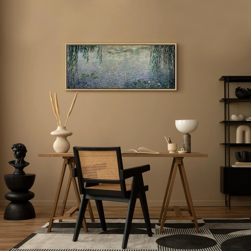 Paveikslas Claude Monet - Vandens lelijos. Giedras rytas su gluosniais