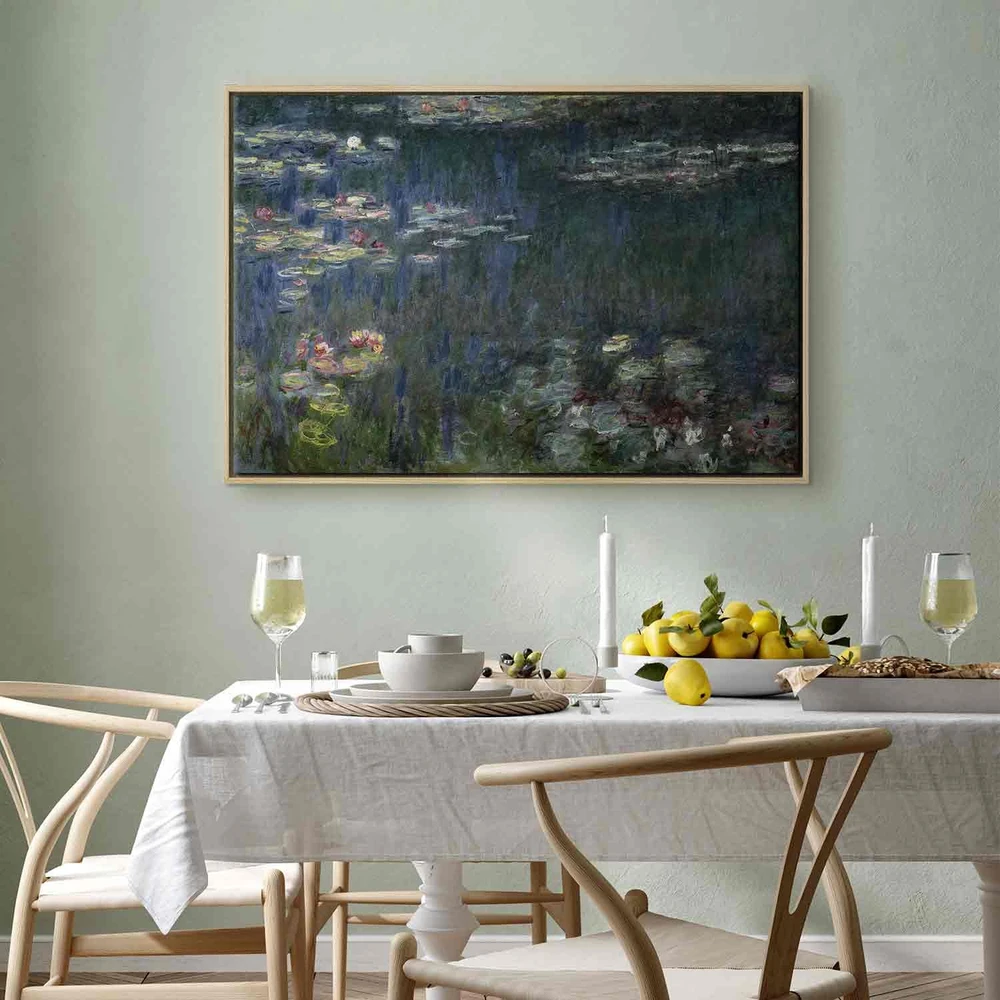 Paveikslas Claude Monet - Vandens lelijos. Žali atspindžiai