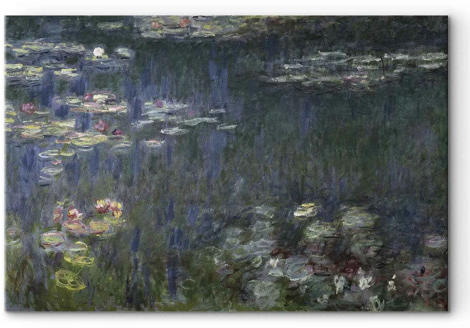 Paveikslas Claude Monet - Vandens lelijos. Žali atspindžiai