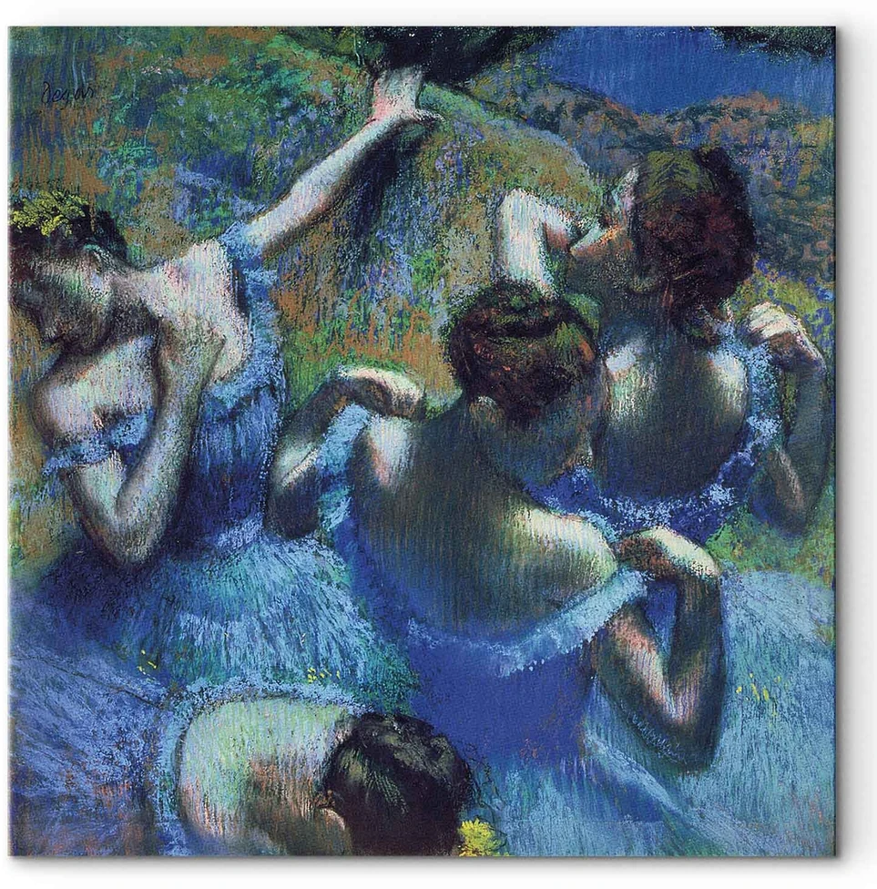 Paveikslas Edgar Degas - Mėlynos šokėjos II