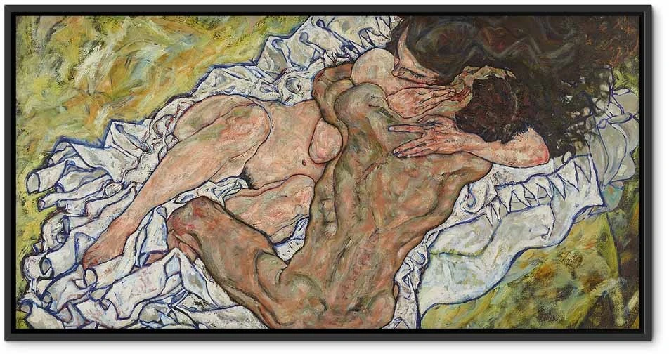 Paveikslas Egon Schiele - Apsikabinimas (Mylimieji II)