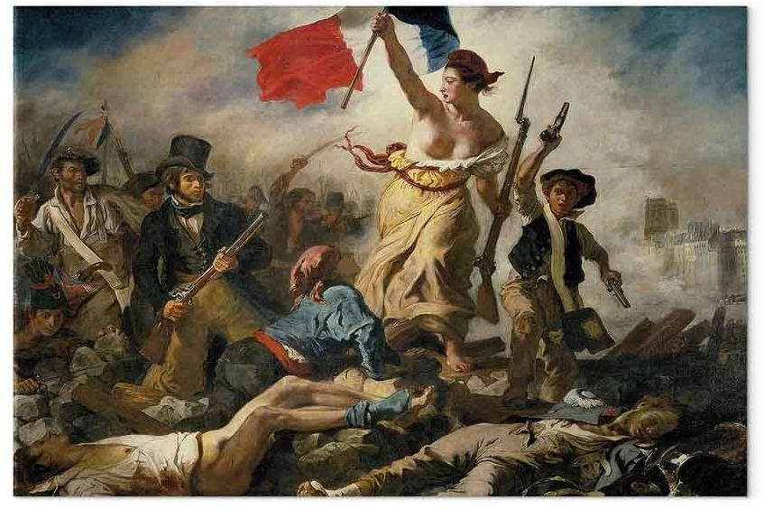 Paveikslas Eugène Delacroix - Laisvė vedanti žmones
