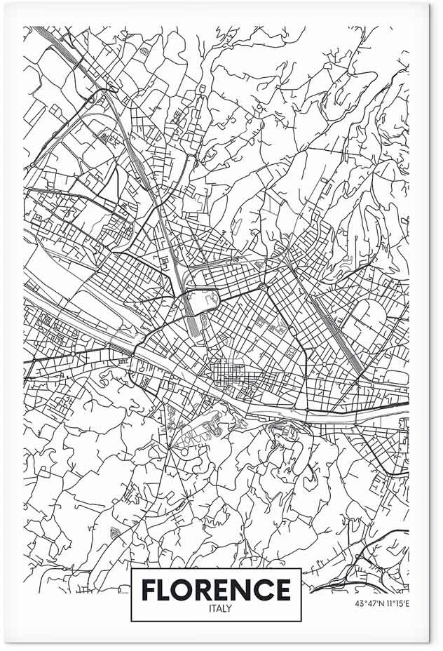 Paveikslas Florencijos pasaulio žemėlapis