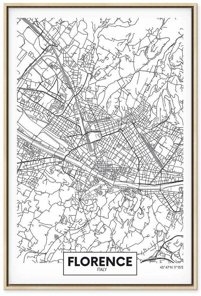 Paveikslas Florencijos pasaulio žemėlapis