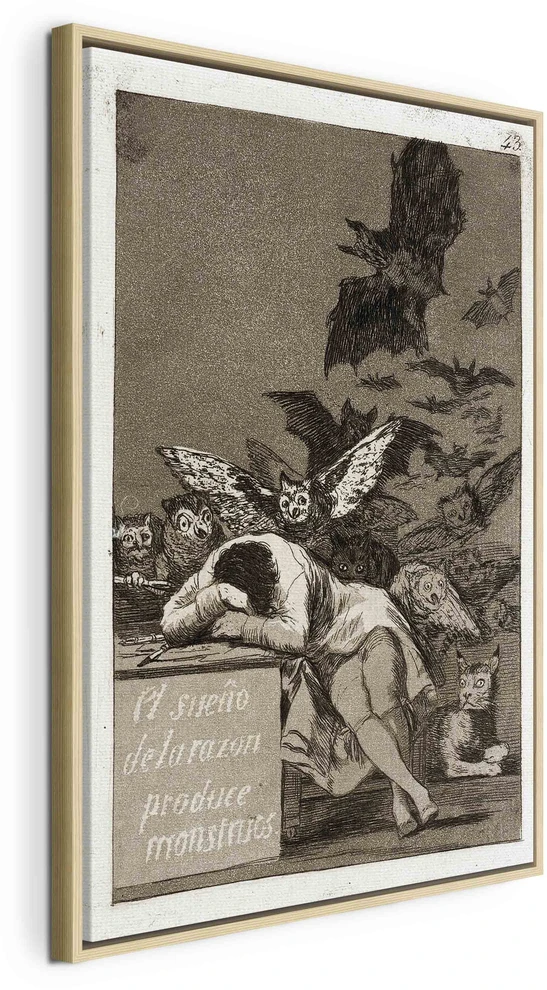 Paveikslas Francisco Goya - Proto miegas gimdo pabaisas