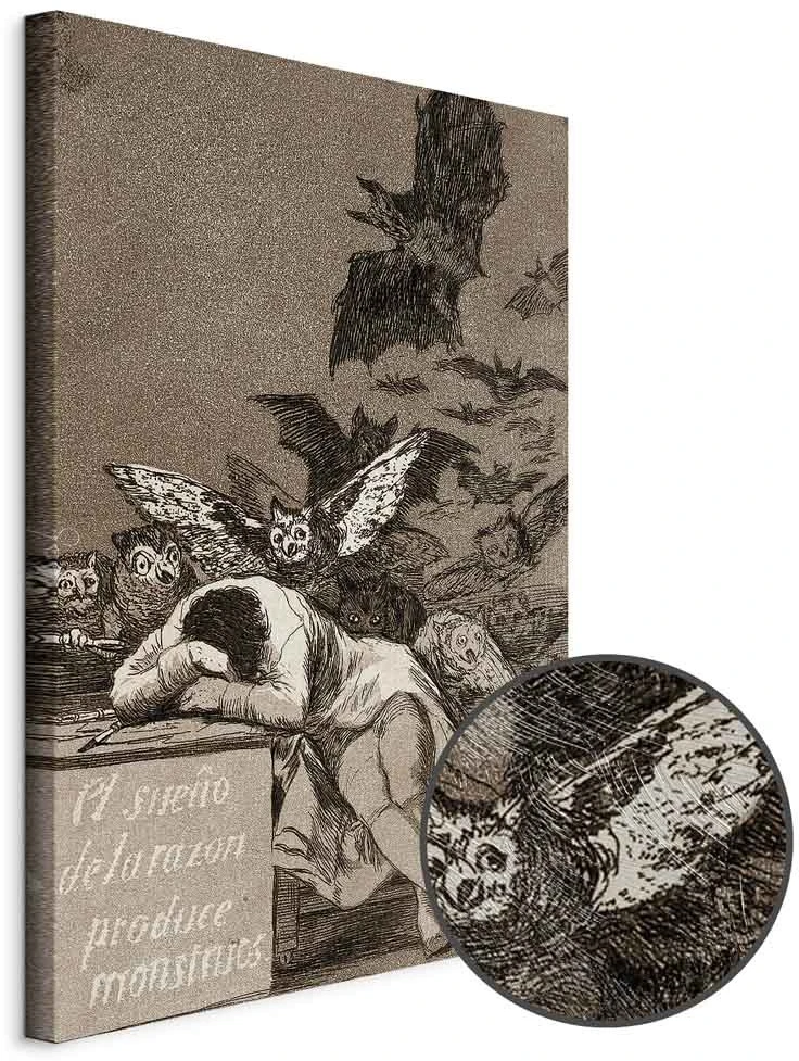 Paveikslas Francisco Goya - Proto miegas gimdo pabaisas