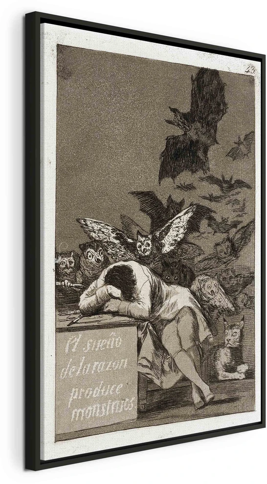 Paveikslas Francisco Goya - Proto miegas gimdo pabaisas