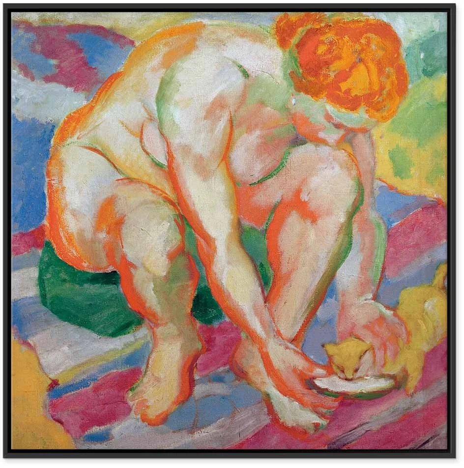 Paveikslas Franz Marc - Aktas su kate