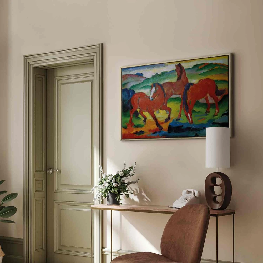 Paveikslas Franz Marc - Raudonieji arkliai