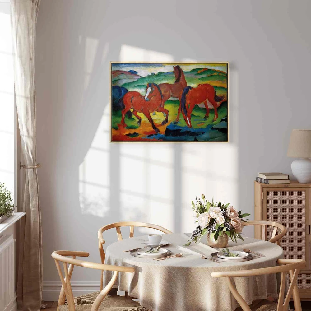 Paveikslas Franz Marc - Raudonieji arkliai