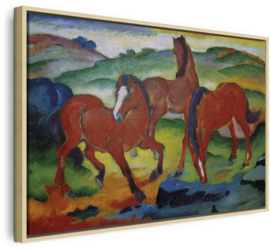 Paveikslas Franz Marc - Raudonieji arkliai