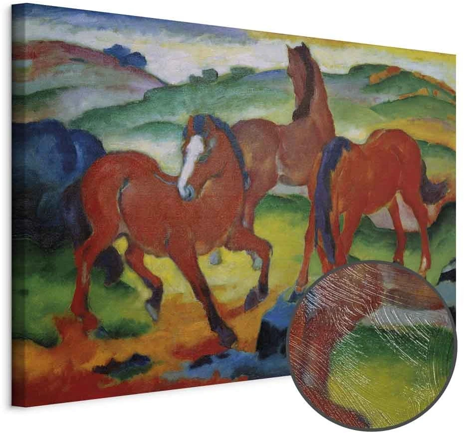 Paveikslas Franz Marc - Raudonieji arkliai