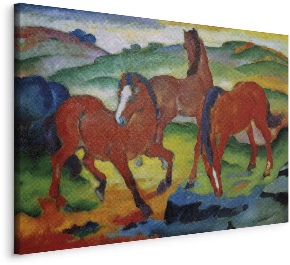 Paveikslas Franz Marc - Raudonieji arkliai