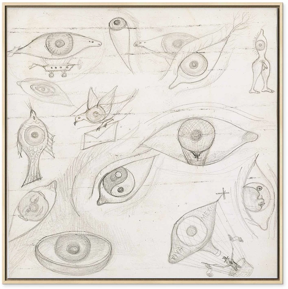 Paveikslas Frida Kahlo - Akių piešinys