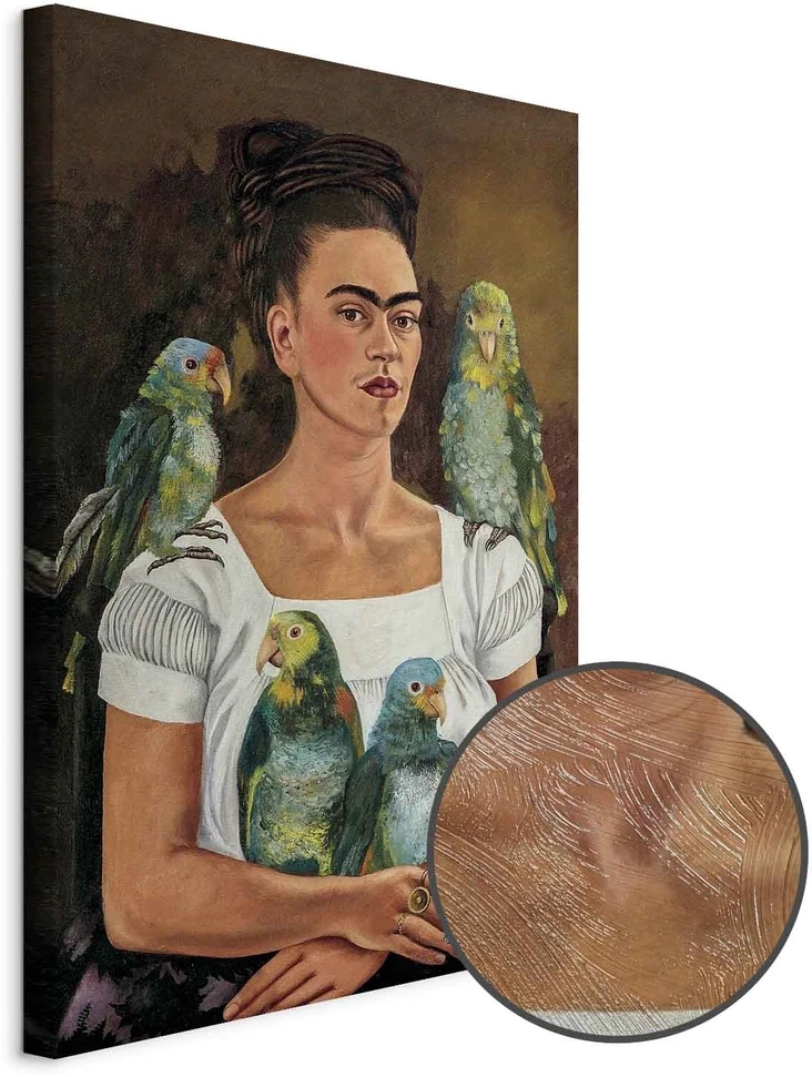 Paveikslas Frida Kahlo - Aš ir mano papūgos