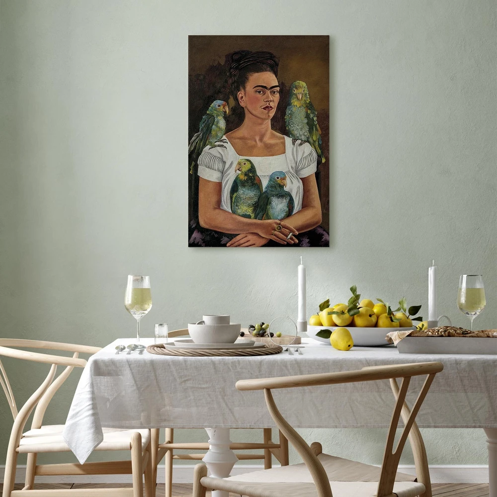 Paveikslas Frida Kahlo - Aš ir mano papūgos