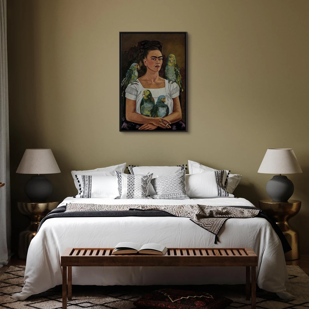 Paveikslas Frida Kahlo - Aš ir mano papūgos
