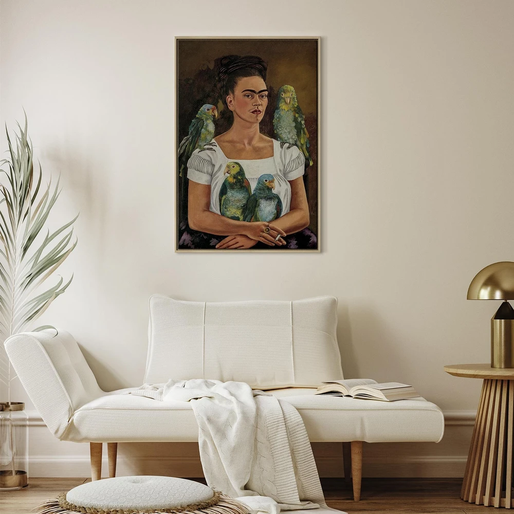 Paveikslas Frida Kahlo - Aš ir mano papūgos