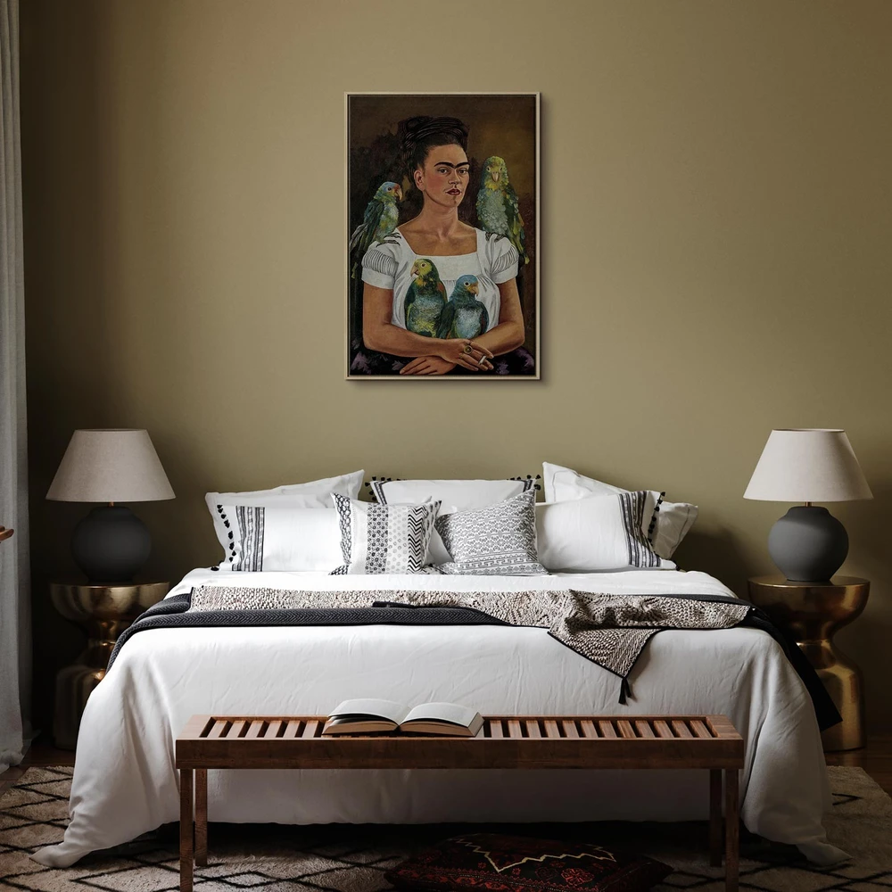 Paveikslas Frida Kahlo - Aš ir mano papūgos