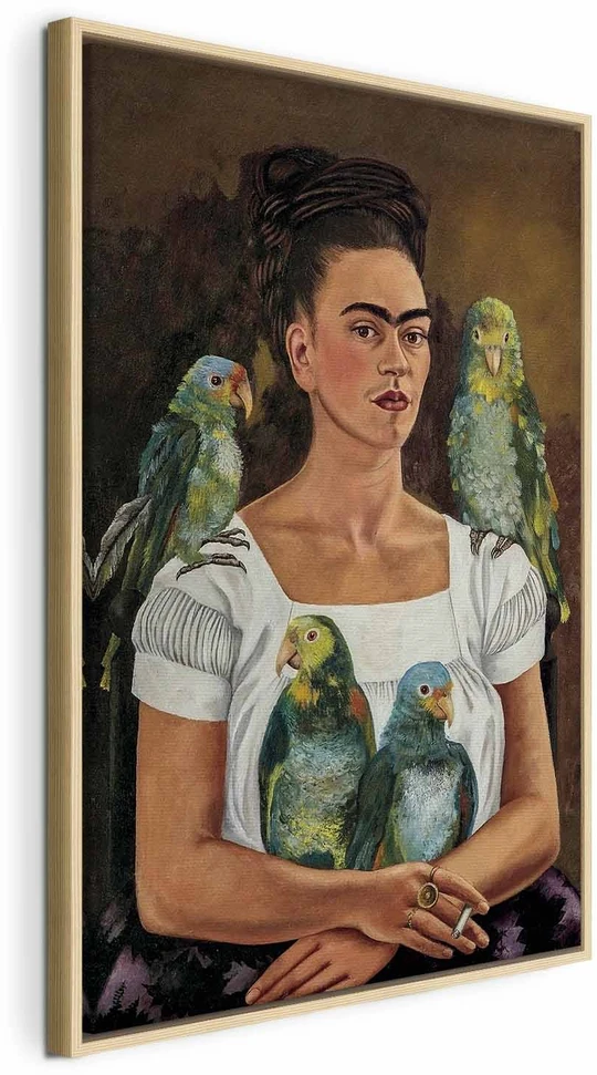 Paveikslas Frida Kahlo - Aš ir mano papūgos