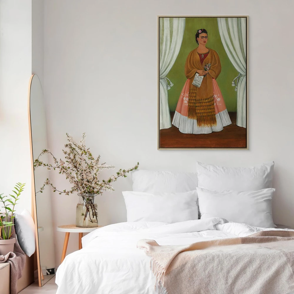 Paveikslas Frida Kahlo - Autoportretas, skirtas Leonui Trockiui