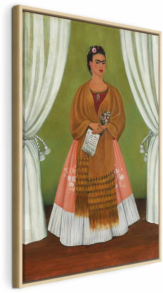 Paveikslas Frida Kahlo - Autoportretas, skirtas Leonui Trockiui