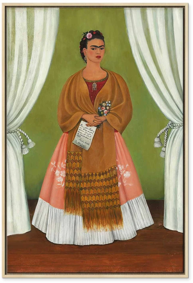 Paveikslas Frida Kahlo - Autoportretas, skirtas Leonui Trockiui