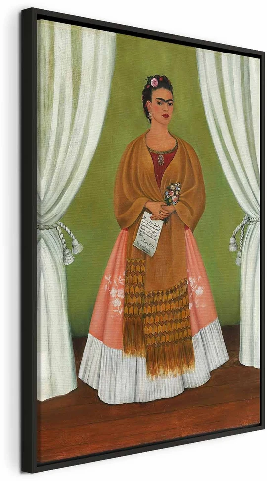 Paveikslas Frida Kahlo - Autoportretas, skirtas Leonui Trockiui