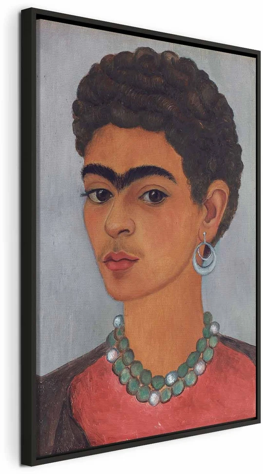 Paveikslas Frida Kahlo - Autoportretas garbanotais plaukais