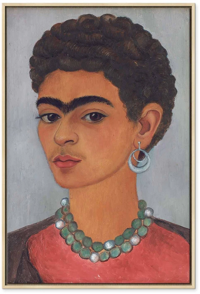 Paveikslas Frida Kahlo - Autoportretas garbanotais plaukais