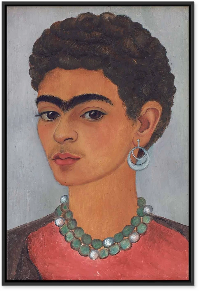 Paveikslas Frida Kahlo - Autoportretas garbanotais plaukais