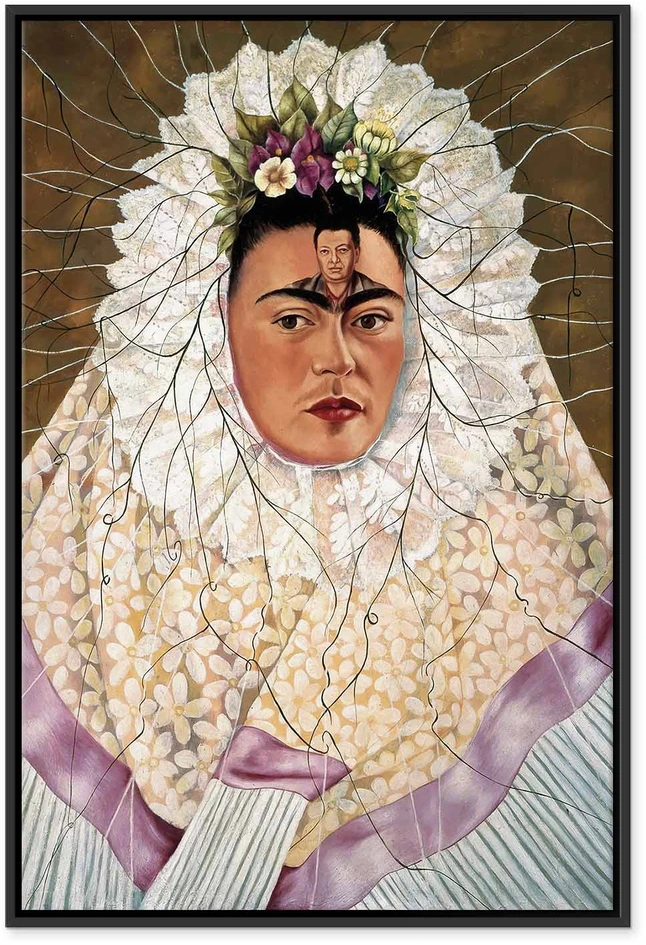 Paveikslas Frida Kahlo - Autoportretas kaip tehuana (Diego mano mintyse)
