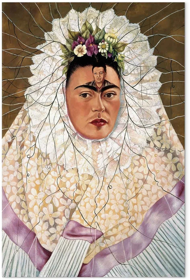 Paveikslas Frida Kahlo - Autoportretas kaip tehuana (Diego mano mintyse)