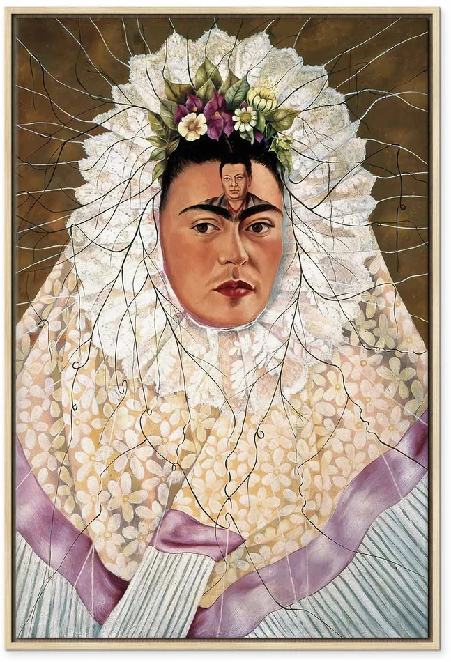 Paveikslas Frida Kahlo - Autoportretas kaip tehuana (Diego mano mintyse)