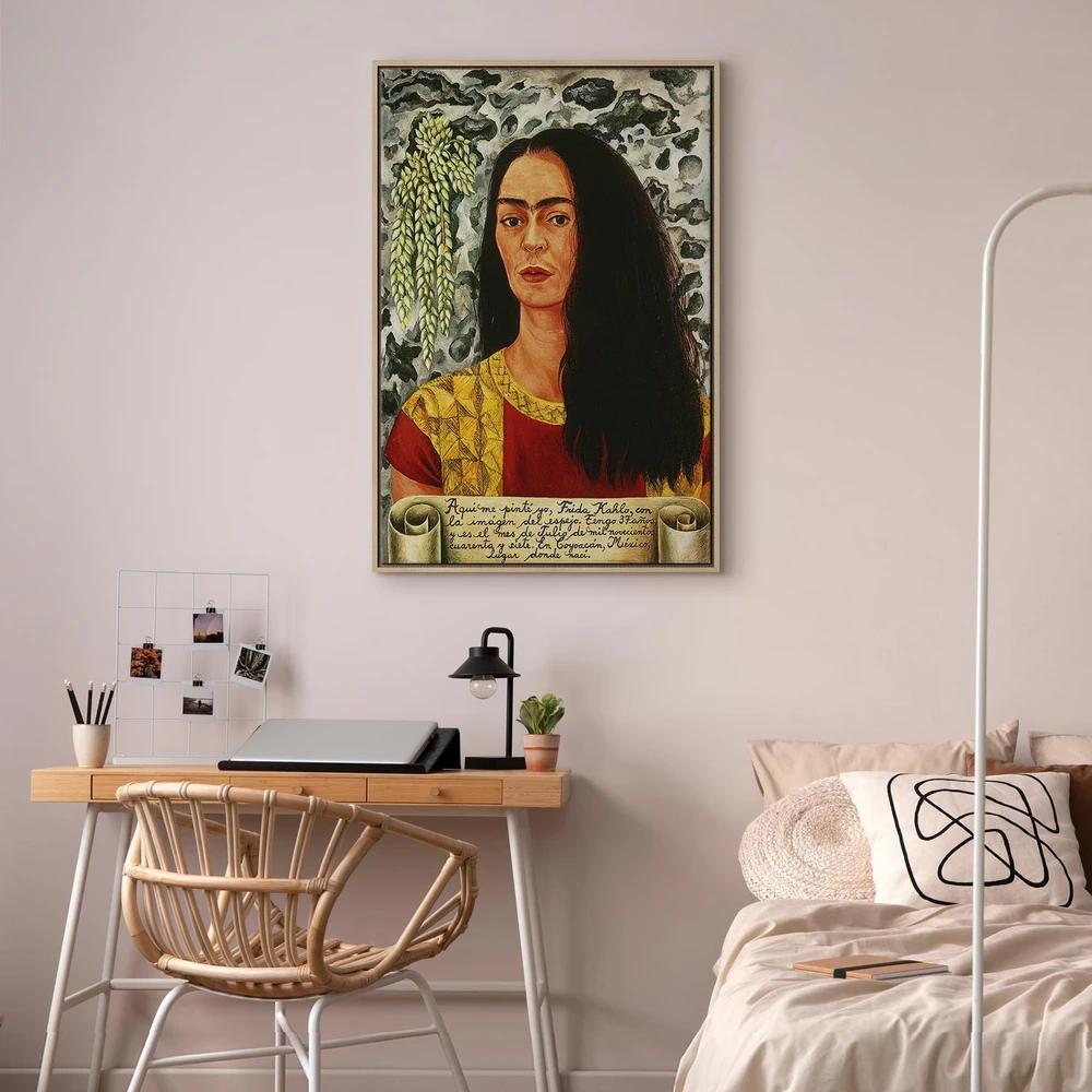 Paveikslas Frida Kahlo - Autoportretas palaidais plaukais