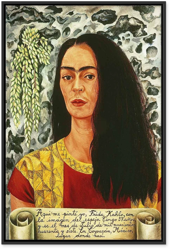 Paveikslas Frida Kahlo - Autoportretas palaidais plaukais