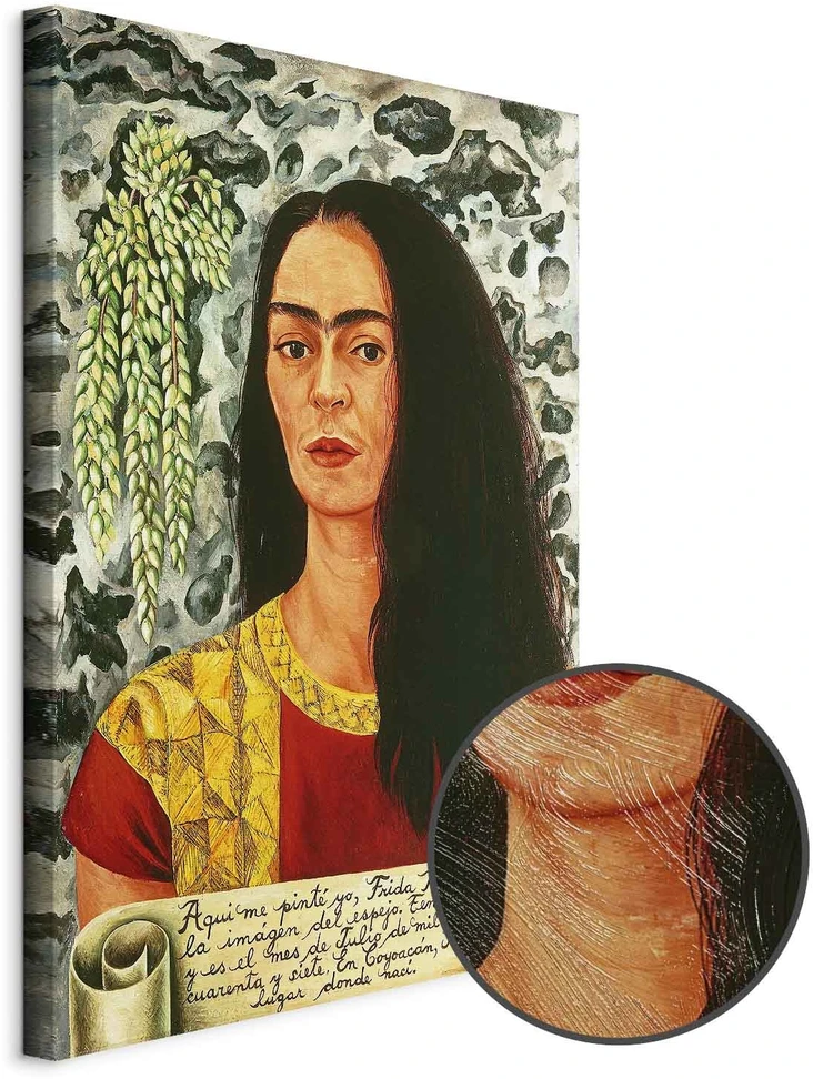 Paveikslas Frida Kahlo - Autoportretas palaidais plaukais