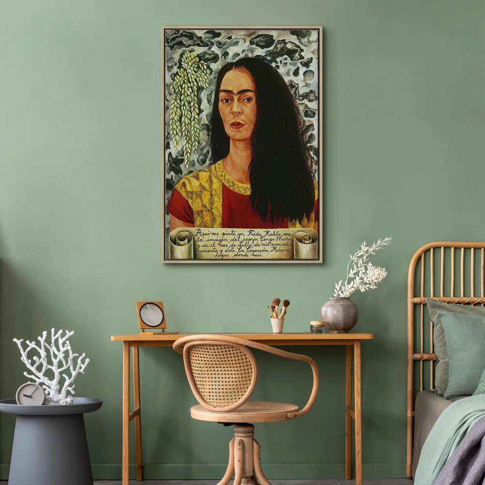 Paveikslas Frida Kahlo - Autoportretas palaidais plaukais
