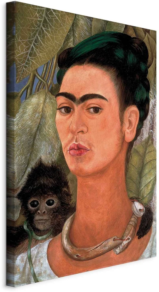 Paveikslas Frida Kahlo - Autoportretas su beždžione