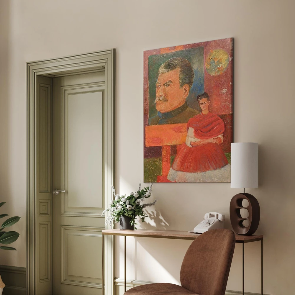 Paveikslas Frida Kahlo - Autoportretas su Stalinu