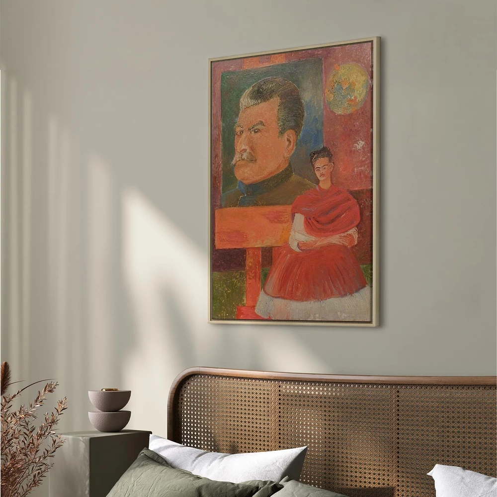 Paveikslas Frida Kahlo - Autoportretas su Stalinu