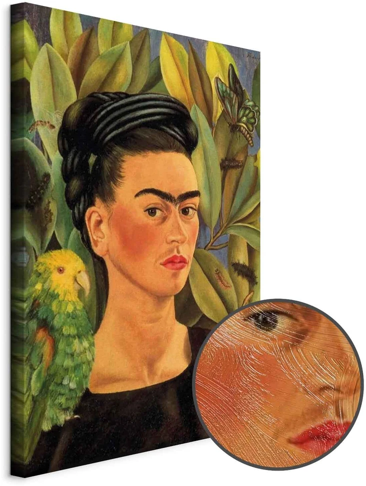 Paveikslas Frida Kahlo - Autoportretas su Bonito