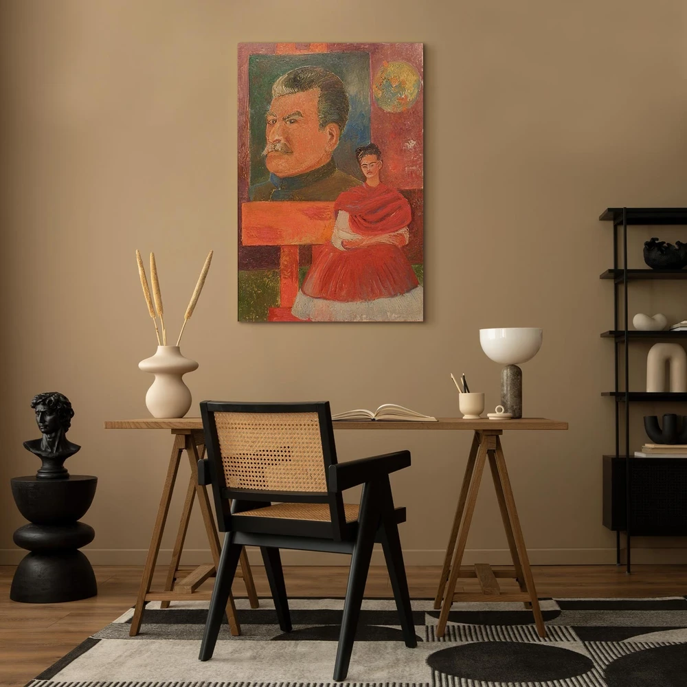 Paveikslas Frida Kahlo - Autoportretas su Stalinu
