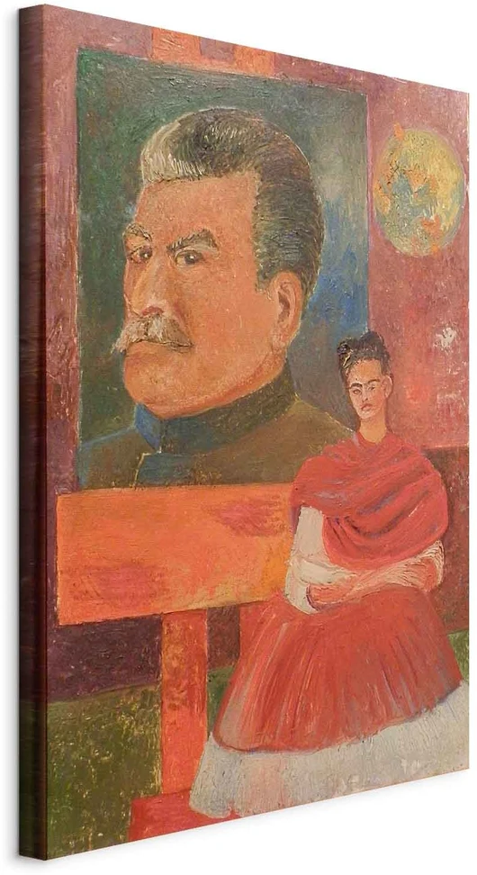 Paveikslas Frida Kahlo - Autoportretas su Stalinu