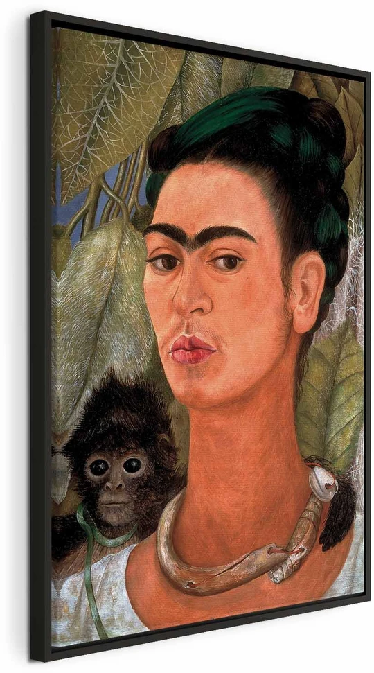 Paveikslas Frida Kahlo - Autoportretas su beždžione