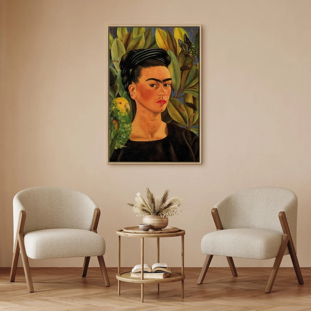 Paveikslas Frida Kahlo - Autoportretas su Bonito