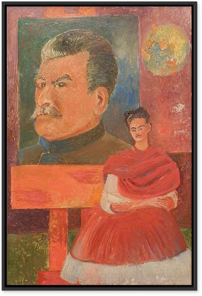 Paveikslas Frida Kahlo - Autoportretas su Stalinu