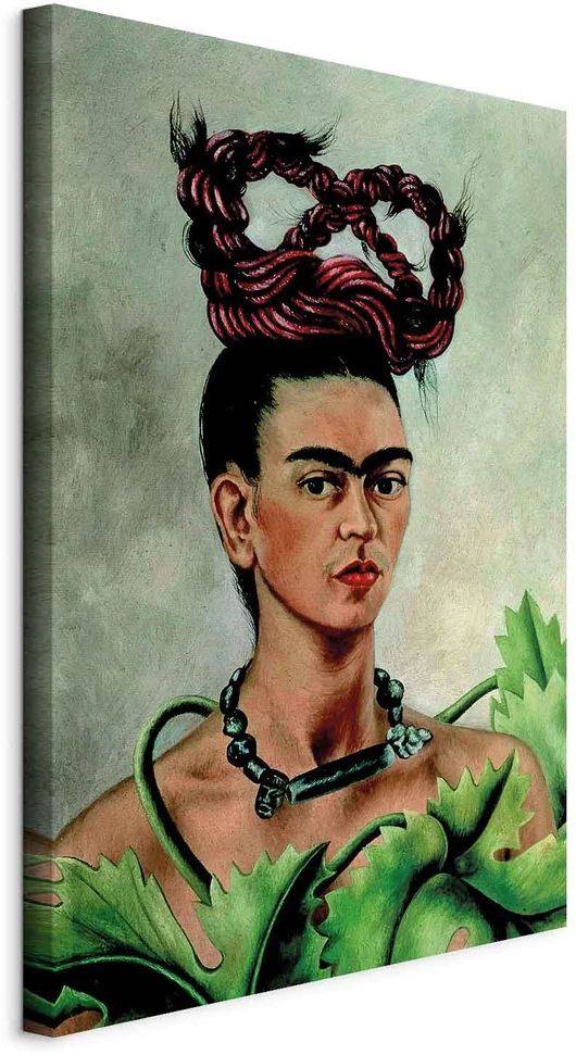 Paveikslas Frida Kahlo - Autoportretas su kasa