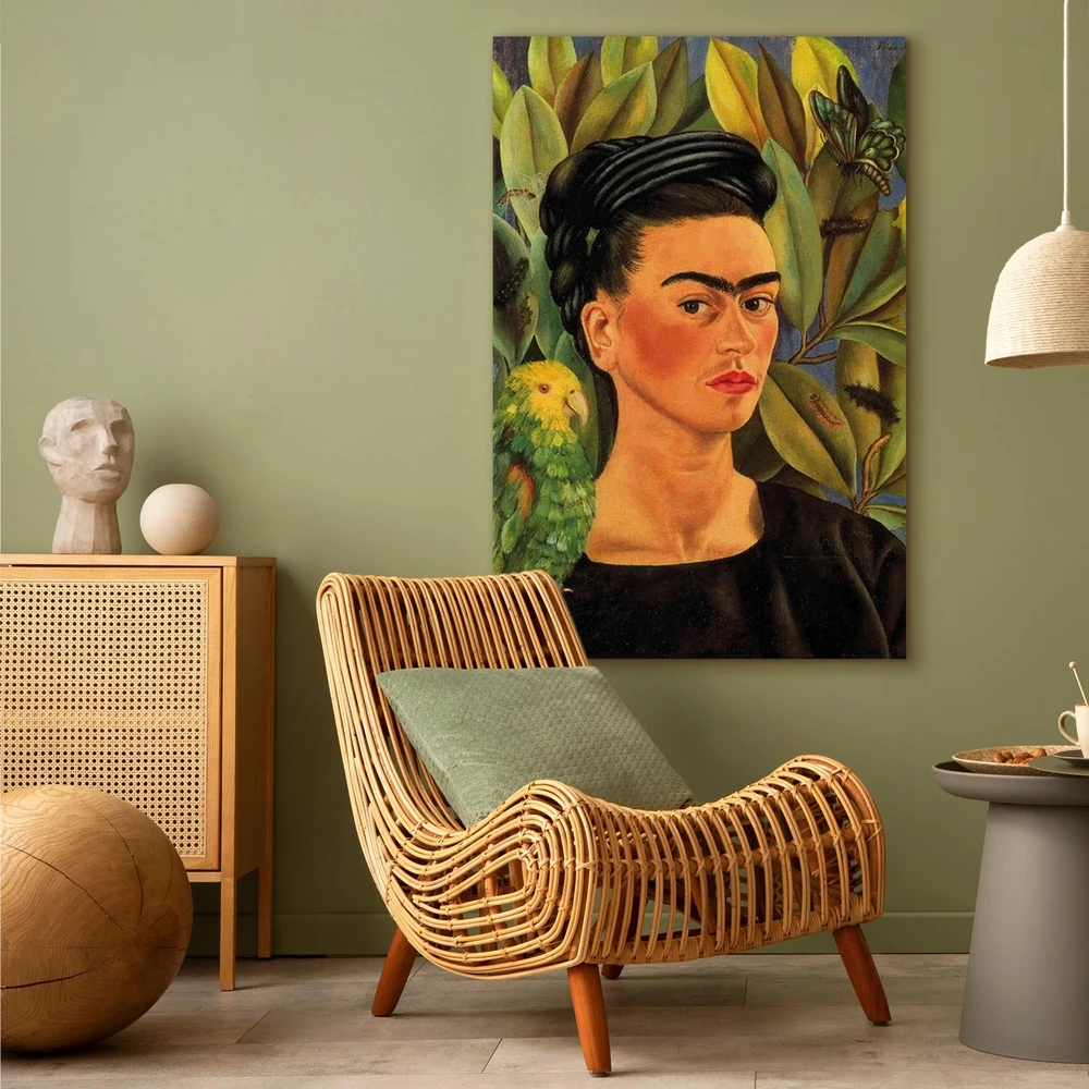 Paveikslas Frida Kahlo - Autoportretas su Bonito