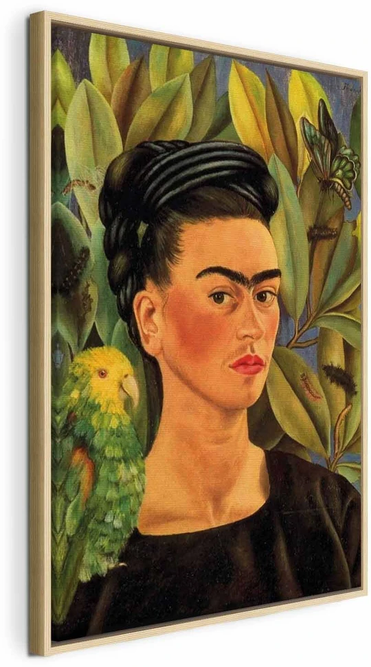 Paveikslas Frida Kahlo - Autoportretas su Bonito